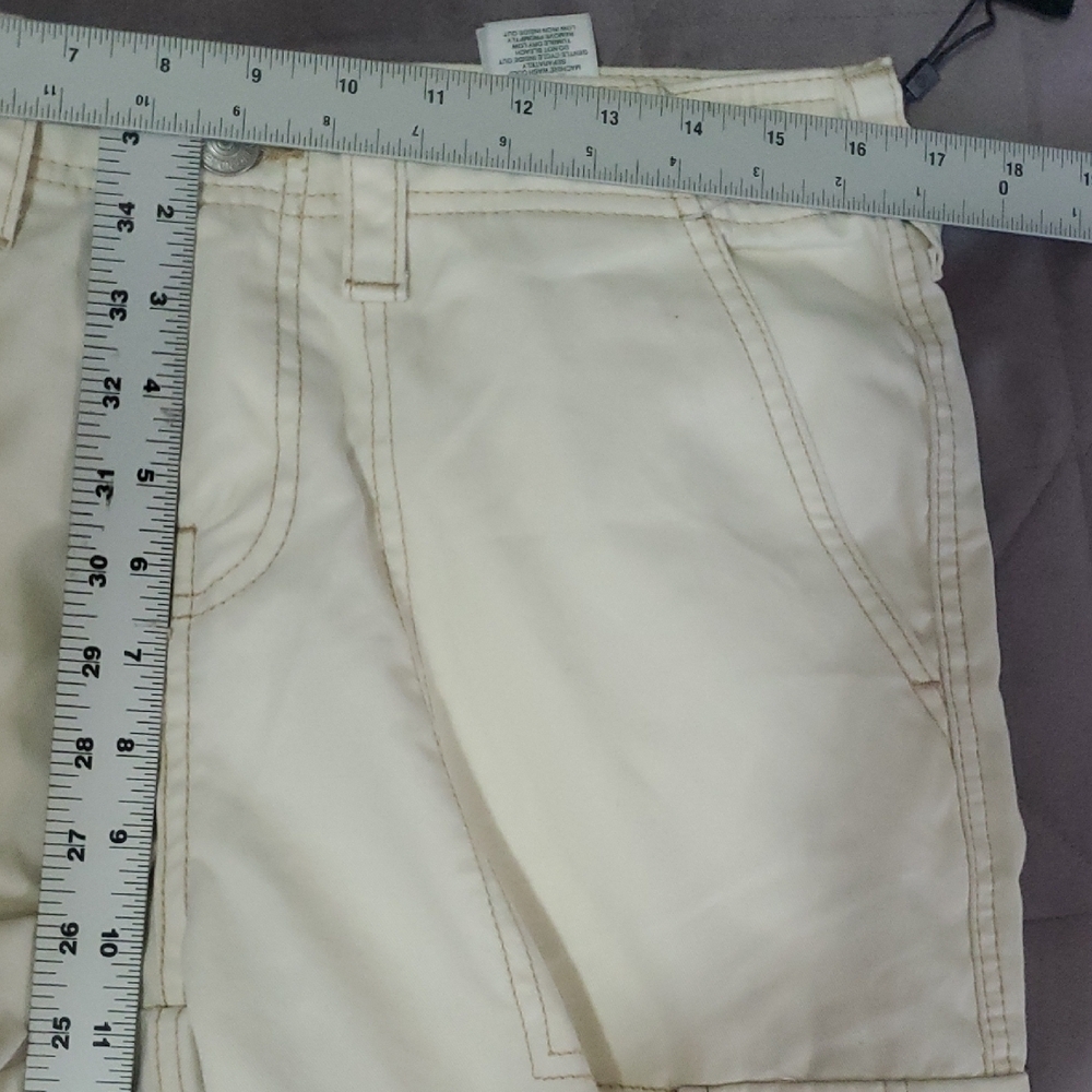 New Womens True Religion Military Cargo Pants Size 29 Cream - Picture 13 of 14